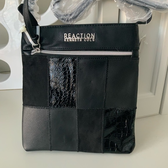 KENNETH COLE REACTION Black Crossbody Vegan Leather Purse BRAND NEW - Picture 13 of 13